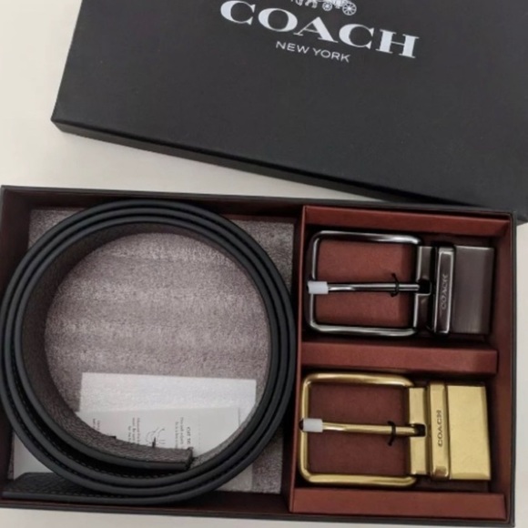 Authentic Coach reversible 38mm leather belt set - Picture 3 of 8